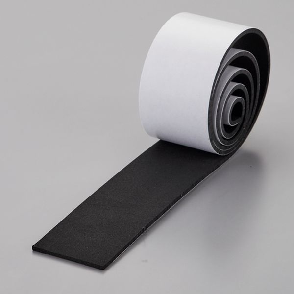 663-4227  スポンジゴム(粘着テープ付) 黒 50×1000×3mm