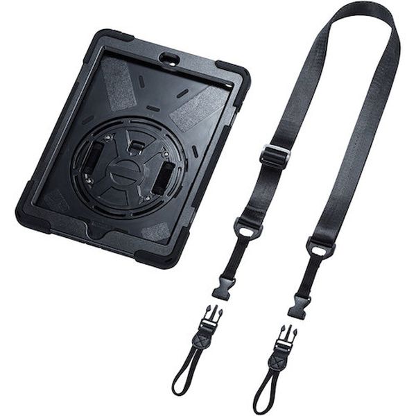 PDAIPAD1617BK iPad 10.2インチ 耐衝撃ケース(ハンドル、スタンド、ショルダーベルト付き)