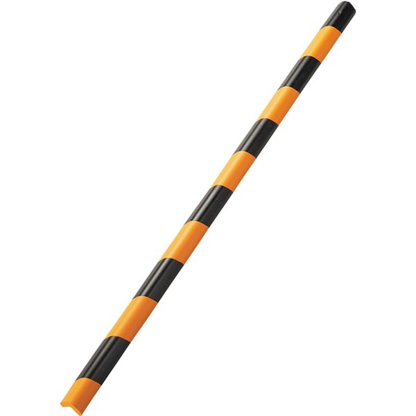 トラ柄コーナー用ガードクッション L型タイプ 黄/黒 CGL-M-TR 34×34×900mm 裏テープ付