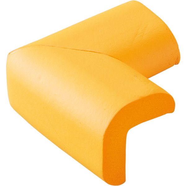 664-0504 コーナー用ガードクッション V型タイプ イエロー 70×70×44mm 裏テープ付