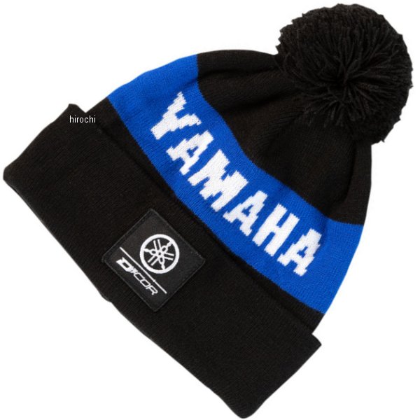 ヤマハ ストライプビーニー 黒/青/白 フリー