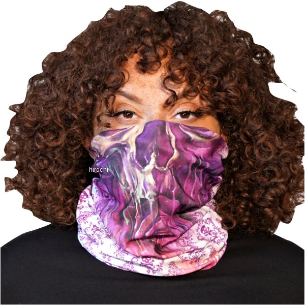 スカルフェイスネックスカーフ 紫