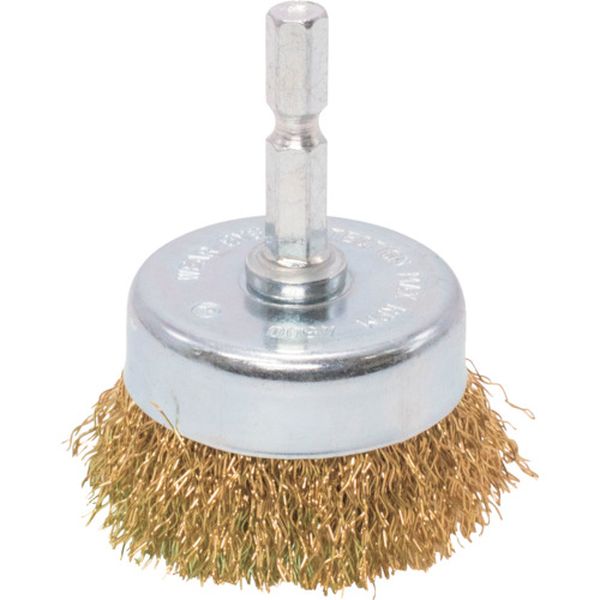 AP 1/4HEX ワイヤーブラシ 真鍮 カップ型