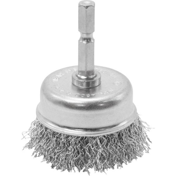 253-8079 AP 1/4HEX ワイヤーブラシ スチール カップ型