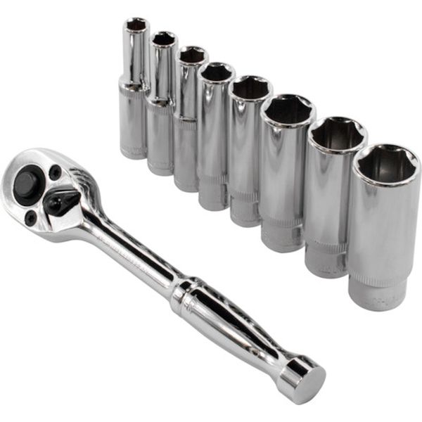 253-9577 AP 1/4DR ラチェットセット ディープ (9点組) TS290