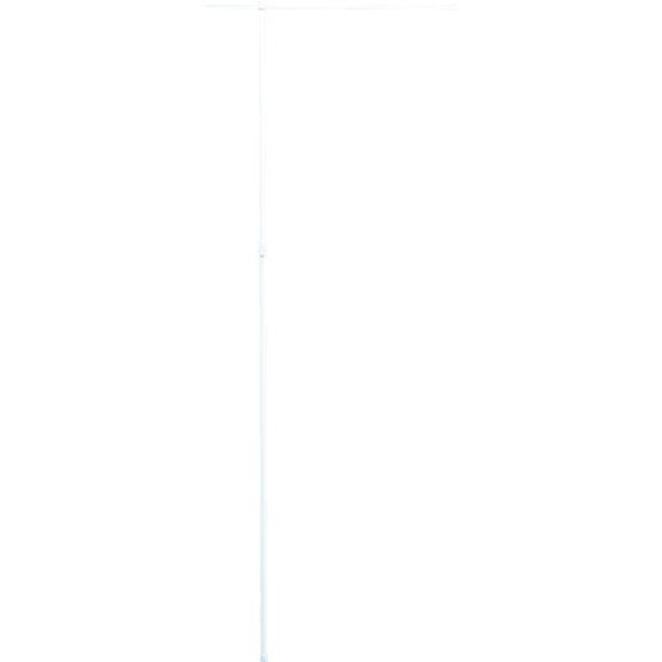 のぼり用ポール(のぼり竿) 白 全長1600～2900mm 2段伸縮式