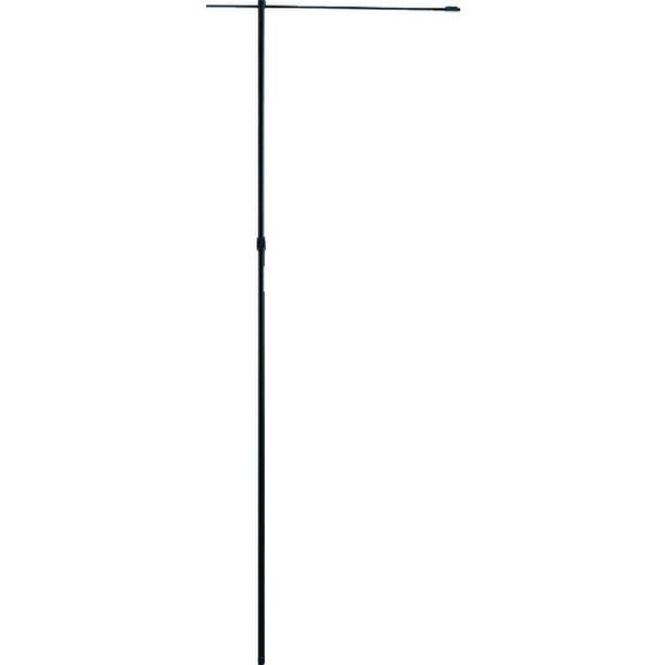 のぼり用ポール(のぼり竿) 黒 全長1600～2900mm 2段伸縮式