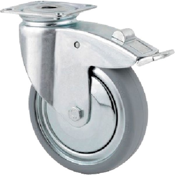 プレート式キャスター“AGILA”(タイヤ痕レスタイプ) φ150 自在式(トータルロック付)