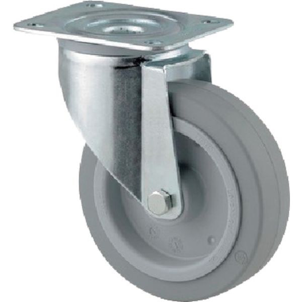 256-0597 プレート式キャスター“ALPHA”(タイヤ痕レスタイプ) φ160 自在式