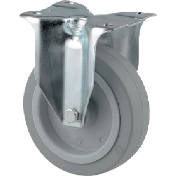 256-2233 プレート式キャスター“ALPHA”(タイヤ痕レスタイプ) φ200 固定式