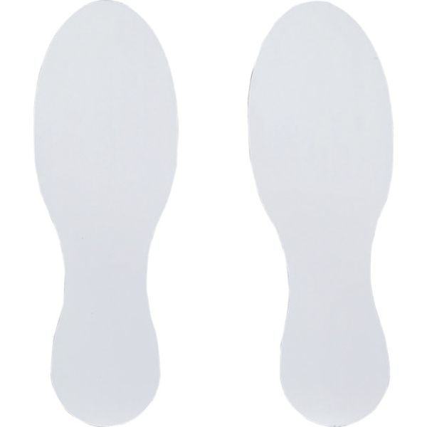 路面用足型ステッカー(ラインプロ) 白 LP-F-W 210×70mm 2枚組