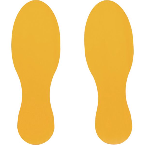 路面用足型ステッカー(ラインプロ) 黄 LP-F-Y 210×70mm 2枚組