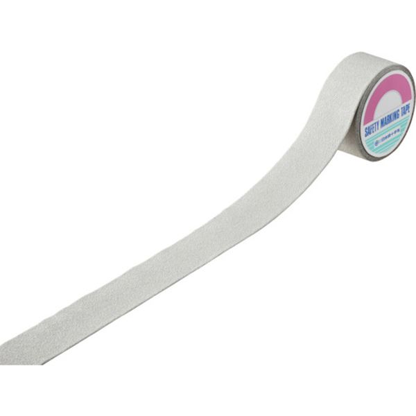 106-3184 滑り止めラインテープ 白 SV-55W 50mm幅×5m アルミ＋鉱物粒子 屋外用