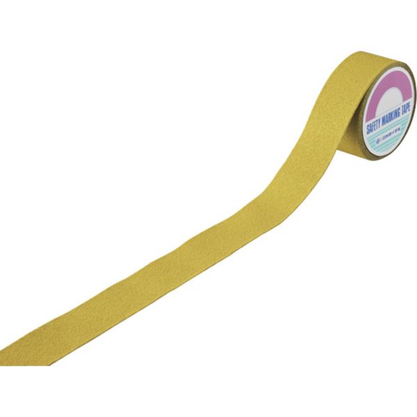 106-7848 滑り止めラインテープ 黄 SV-55Y 50mm幅×5m アルミ＋鉱物粒子 屋外用