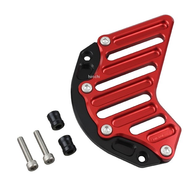 ビレットスプロケットカバー モンキー125、CT125 ハンターカブ、GROM ブラック／レッド