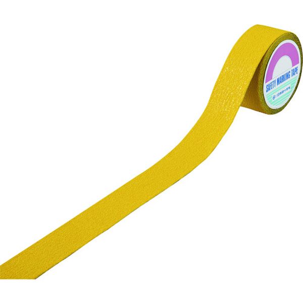 滑り止めラインテープ(重歩行タイプ) 黄 ASH-55Y 50mm幅×5m アルミ＋鉱物粒子