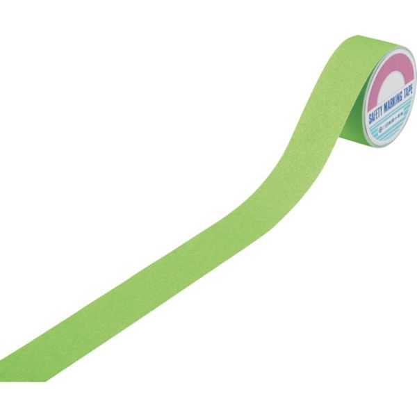 122-1228 滑り止めテープ 蛍光緑 ASS-55FG 50mm幅×5m 塩ビ＋鉱物粒子 屋内外兼用