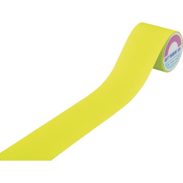 滑り止めテープ 蛍光黄 ASS-105FY 100mm幅×5m 塩ビ＋鉱物粒子 屋内外兼用