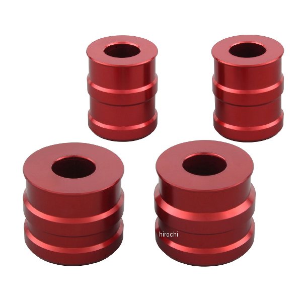 アクスルカラー フロント＆リヤセット GROM レッド