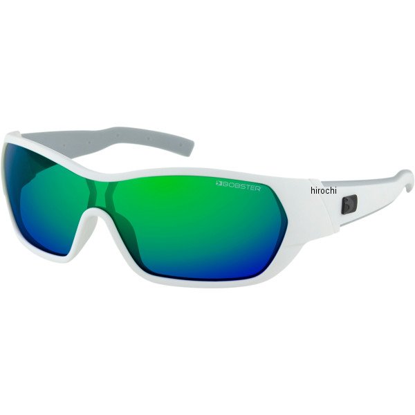 サングラス Aria  マットホワイト ブルーグリーンミラーレンズ