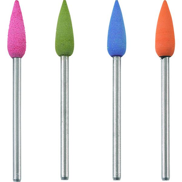 軸付きゴム砥石4種セット(前仕上げ～超仕上げ)