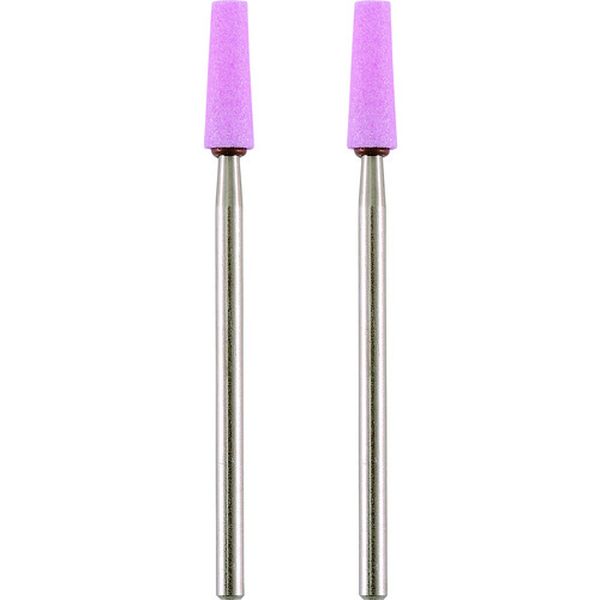 軸付き砥石2本(WA) 円錐