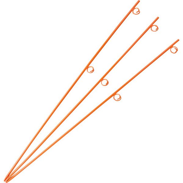 ロープ張り支柱(2段式) オレンジ ロープガイド-1500YR 16Φ×1500mm スチール製