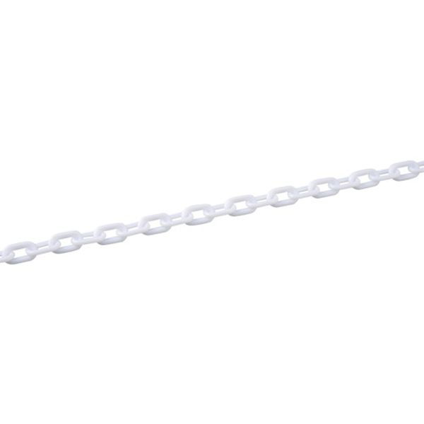 106-3092 プラスチックチェーン 白 PT-630W 長さ30m 線径6mmΦ ポリエチレン