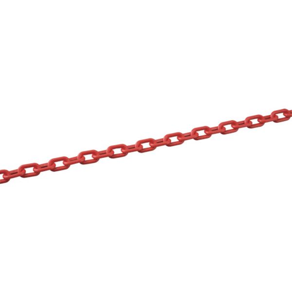 106-9397 プラスチックチェーン 赤 PT-630R 長さ30m 線径6mmΦ ポリエチレン