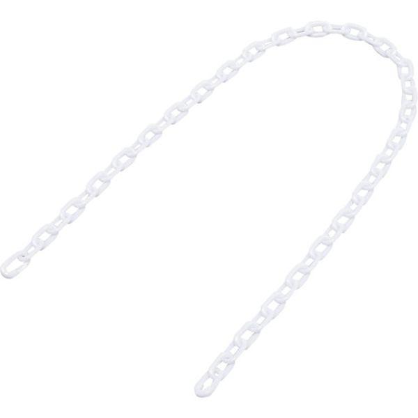 106-7860 プラスチックチェーン 白 PT-612W 長さ1.2m 線径6mmΦ ポリエチレン