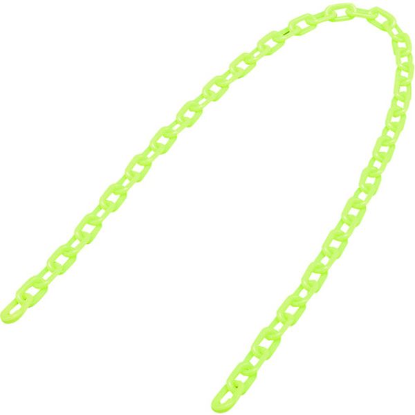 106-7872 プラスチックチェーン 蛍光緑 PT-612KG 長さ1.2m 線径6mmΦ ポリエチレン