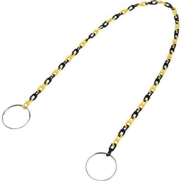 コーン用プラスチックチェーン(リング付) 黄/黒 CHB-A-TR 長さ2m ポリエチレン