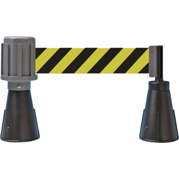 106-7786 コーン用ベルトパーテーション ベルト：黄/黒(トラ柄) バリアライン-1 テープ長さ5m