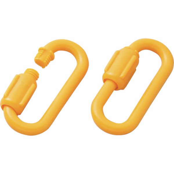 106-4612 プラスチックチェーン用ジョイント 黄 PSJ-60Y 線径8mmΦ以下用 2個組