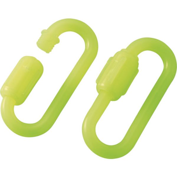 167-3323 プラスチックチェーン用ジョイント 蛍光緑 PSJ-60KG 線径6mmΦ以下用 2個組