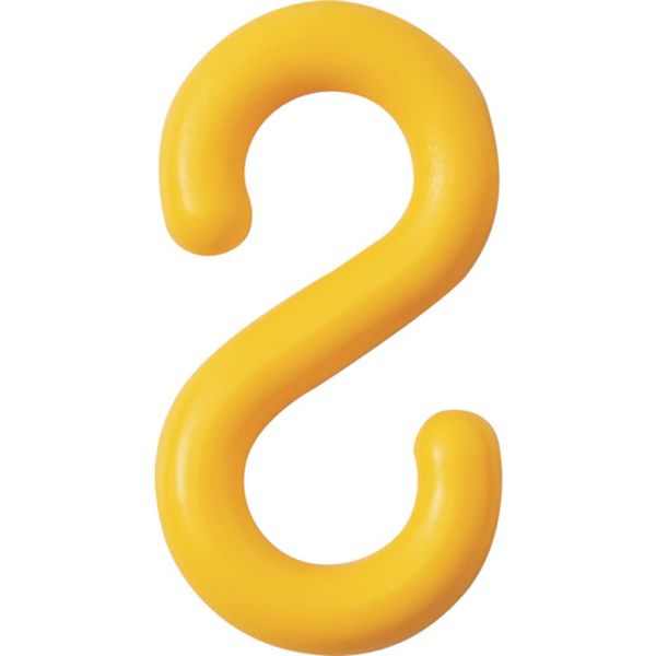 S字フック 黄 PF-6Y 線径6mmΦ 21×39.5mm 2個組 樹脂製