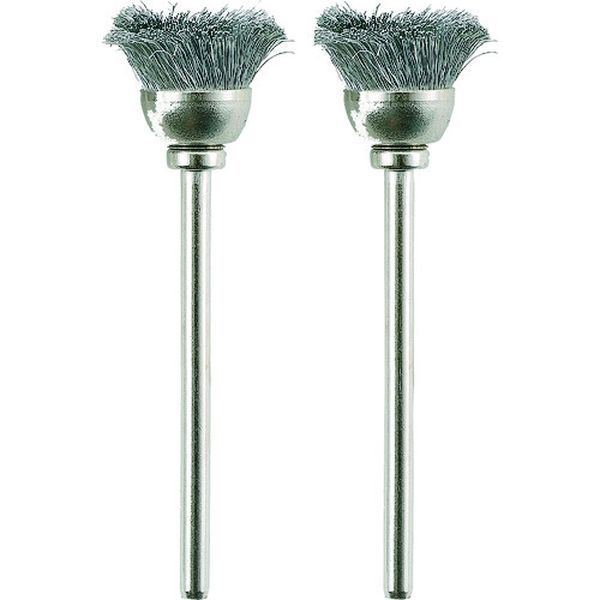 ワイヤーブラシ2本カップ型(鉄)