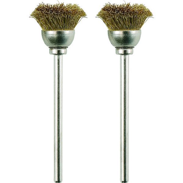 ワイヤーブラシ2本カップ型(真鍮)