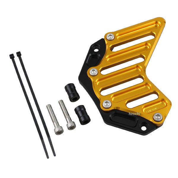 ビレットスプロケットカバー モンキー125、CT125 ハンターカブ、DAX128、GROM ブラック／ゴールド