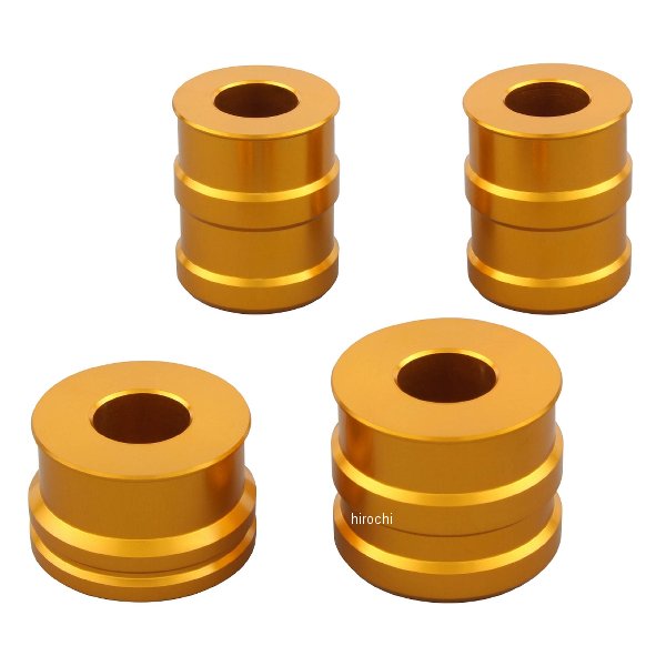 アクスルカラー フロント＆リヤセット DAX133、GROM ゴールド