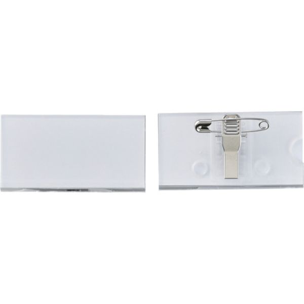 角型名札 角名札-30 30×60mm(台紙28×60mm) 両用クリップ付