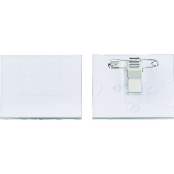 角型名札 41×50mm(台紙39×50mm) 両用クリップ付