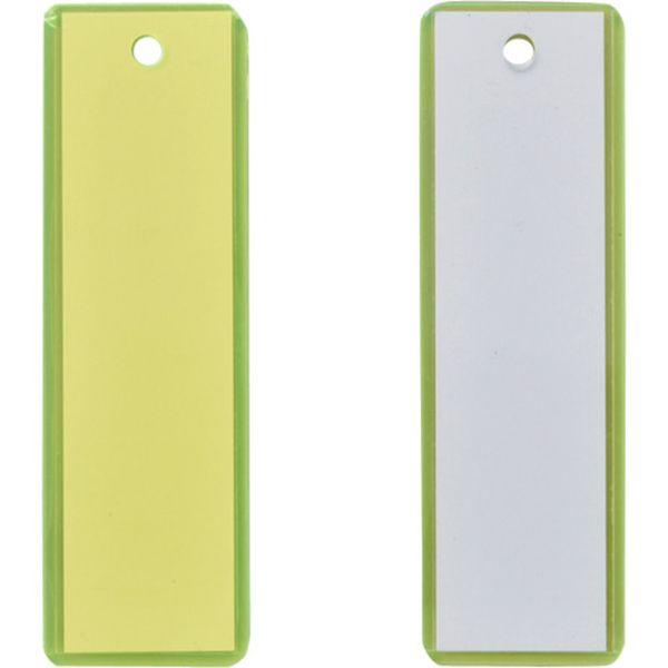 828-0424 吊り下げ名札(掛名札) 蛍光黄/クリア(白) 掛名札-90 90×28mm 台紙付