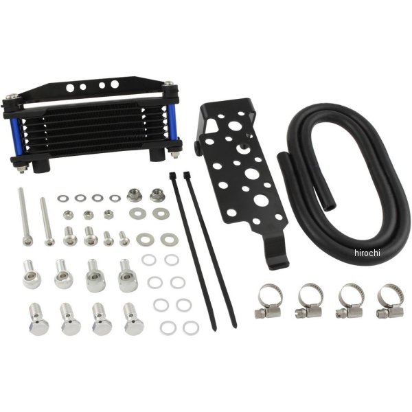 オイルクーラー フレームマウント エイプ50、エイプ100、XR50、XR100 ブルーパイプ