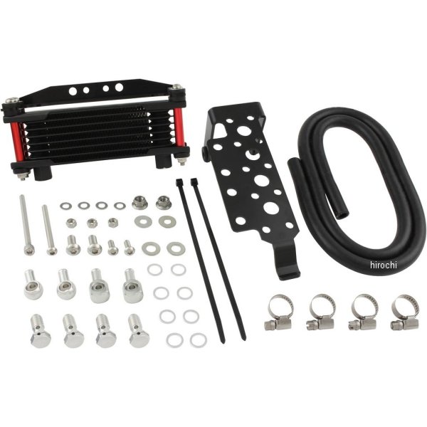 オイルクーラー フレームマウント エイプ50、エイプ100、XR50、XR100 レッドパイプ