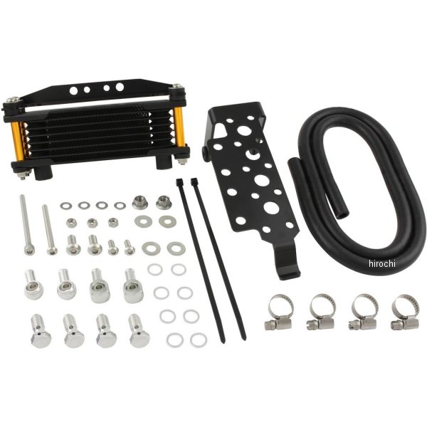 オイルクーラー フレームマウント エイプ50、エイプ100、XR50、XR100 ゴールドパイプ