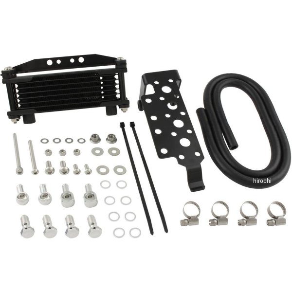 オイルクーラー フレームマウント エイプ50、エイプ100、XR50、XR100 ブラックパイプ