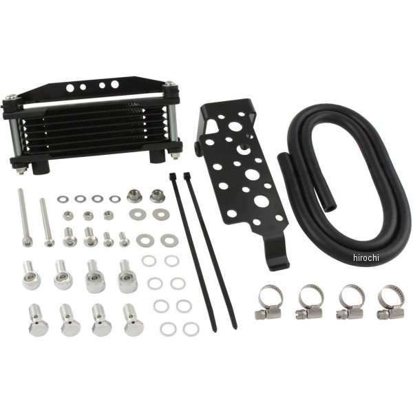 オイルクーラー フレームマウント エイプ50、エイプ100、XR50、XR100 ガンメタパイプ