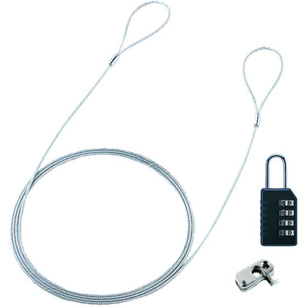 SL58 203-1843  パソコンセキュリティワイヤーロック(ダイヤル錠タイプ)