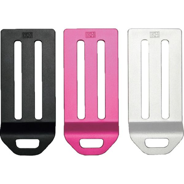 836-7069  アルミ製D環止 2穴下穴付 ピンク